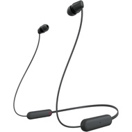 Sony Wireless Earphones WI-C100: Bluetooth Compatible 25 Hours Stamina IPX4 Splashproof DSEE Black W