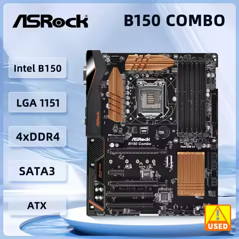 ASRock B150 Combo Motherboard Intel B150 LGA 1151 DDR4 64GB ATX support i5-7600 6500 6300 G4600 7700