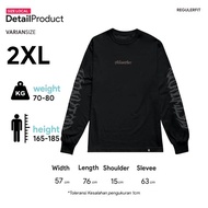 ORARIE Kaos Pria & Wanita Dewasa THE PHILOSOPER LONGSLEEVE Hitam Size M-XXL Baju Cowok Distro Tshirt