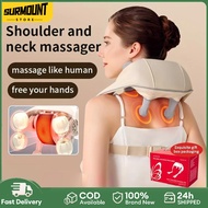 Wireless 6D Massage Shoulder Neck Massager Kneading Trapezius Hot Compress Massage Back Posture Corr