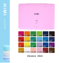 MIYA HIMI GOUACHE สีกวอช 18/24 สี 30ml ของ Jelly Cup Design สีน้ำ Watercolor ชุดระบายสี Gouache แท้จ