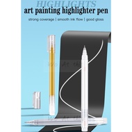 Art Special High Gloss Pen White/Gold/Silver Highlight Pen Painting Pen White Gel Pen Sketch Art Pen