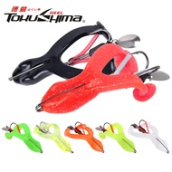 Umpan Katak 1Pcs Floating Soft Frog Fishing Lure With Double Sharp Hooks Artificial Simulation Fishi