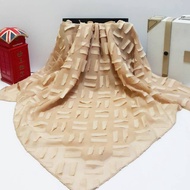 RUBI Premium 3d brown ruby linen organza square Hijab