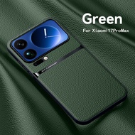 Luxury PU Leather Shockproof Case For Xiaomi 17 Pro Max Mi17 Mi15 14T 13T POCO X7 X6 M6 Pro 4G Magne