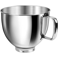 5 Quart Mixing Bowl for KitchenAid Stand Mixers, Food-Grade Stainless Steel Bowl with Handle & Clasp