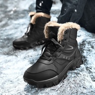 Men'S Boots Winter Work Cotton Shoes Outdoor Wear-Resistant Thick Sole Snow Boots For Men 9QDZ XY7O