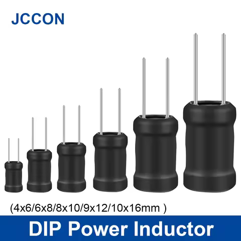 20Pcs DIP Power Inductor 4x6 6x8 8x10 9x12 10x16 I-shape Inductance Ferrite Core Copper Coil 2.2UH 3