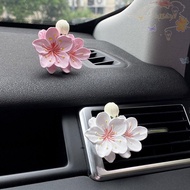 BLISS Car Air Freshener, Cartoon Peach Flower Car Air Outlet Aromatherapy Clip, Car Air Outlet Perfu