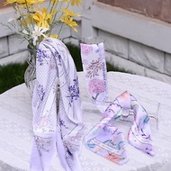 Secret Violet Garden 菱形仿絲巾 (原創設計,防皺,可機洗)