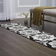 Home Dynamix Tremont Lane Berlin Traditional Runner Area Rug, Geometric Black 1'8"x7'2"