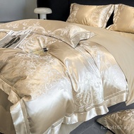 60Jacquard Four Seasons Universal High-end Bed Sheet European Style Light Luxury Bedding Satin Cotto
