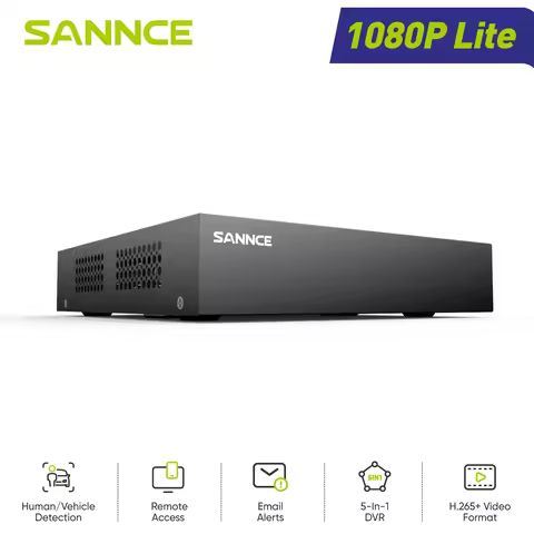 SANNCE 1080N 8 Channel 5-in-1 DVR Security CCTV DVR 8CH Hybrid DVR Support AHD TVI CVI CVBS IP Camer