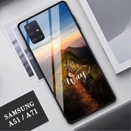 Softcase Glass Kaca Samsung A51 A71 - J76 - Casing Hp - Pelindung hp  - Case Handphone - Pelindung H