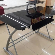 Meja Komputer Informa Hazel desk glass black hitam meja kantor meja kerja meja belajar meja guru mej