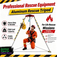 Confined Space Rescue Tripod Aluminium Alloy Rescue Tripod with 30m Stainless Steel Wire Rope Hand W