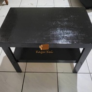 2-Tier Wooden Table with Shelves Multipurpose Table/