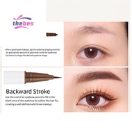 THEBEST~Oil proof Double ended Eyeliner Pen Smudge proof Clear Roots Effect Black Brown