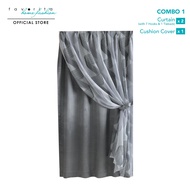 Favorita La Duet Anton Window Curtain Combo Bundle | UV Protection 75% Block Sunlight | Langsir Tingkap
