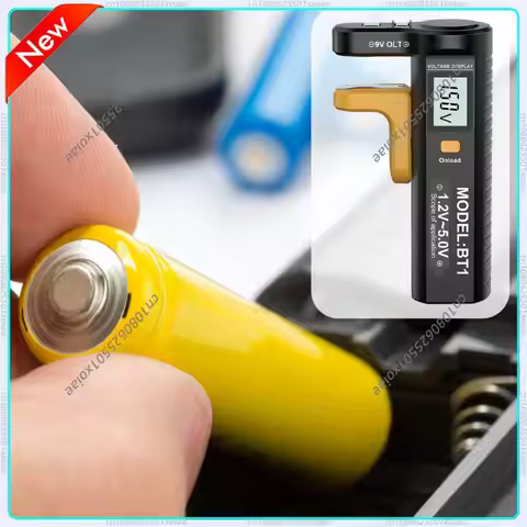 LCD Digital Battery Tester Battery Capacity Tester Volt Measure Measurements Tester for AA AAA C D 9