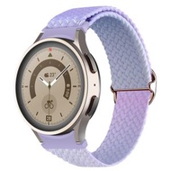 全城熱賣 - 適用於三星 Galaxy Watch 5 / Watch 5 Pro / Watch 4 編織漸變錶帶（紫藍色）