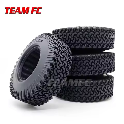 4Pcs RC 1:10 Crawler Beadlock Wheels Tire 1.9 Inch Rubber Wheel Tire 98mm Tyre For RC Car Tamiya Tru