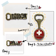 Metal Opener Fridge Sticker Switzerland UK France Tourist Souvenir Premium Magnet