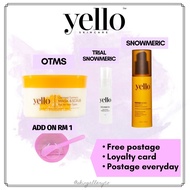 Yello OTMS, Snowmeric Serum (Oatmeal turmeric mask and scrub & Yello snowmeric serum)