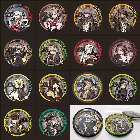7.5cm Girls Frontline Jk Uniform Badge HK416 404 DEFY Girls Frontline Game Anime Patch Gun Girl Tact