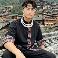 Miaojiang Men's Clothing Miao National Travel Photography Performance Clothing National Couple Cloth