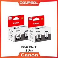Canon PG-47 (15ML) Black 2 units Ink Cartridges Support Model : E3170, E3370, E3470, E410, E470, E42