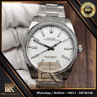 [TOP QUALITY] 0YSTER PERPETUAL 39MM 114300 WHITE DIAL MEN WATCH LUXURY AUTOMATIC JAM TANGAN LELAKI
