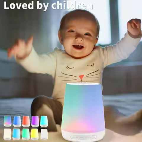 Desktop White Noise Machine Baby Sleep Sound Machine Night Lights 28 Soothing Sounds 30/60/90min Tim
