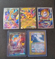 [日版][PTCG]POKEMON CARD GAME 寶可夢卡牌[M6a][ 基拉祈EX]SAR/[洛奇亞]金邊復刻/[洗翠索羅亞]AR/[賽富豪]AR/[比卡超EX]RR(一套5張)