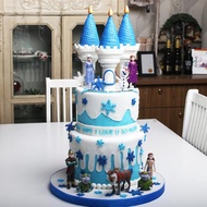 Kue Ulang Tahun / Birthday Cake Frozen 2 Tingkat / Kue Ultah Costum