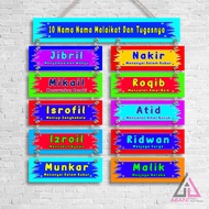 Hiasan Dinding Kelas Paud TK SD Nama Malaikat Beserta Tugasnya Hiasan Kelas Islami 10 Nama Malaikat