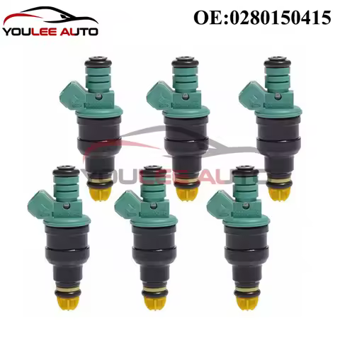 6PCS 0280150415 Fuel Injectors Nozzle For BMW 3 5 Series E34 E36 E39 320i 323i 325i 520i 523i 525iX 