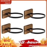 Wall Mount Basketball Wooden Holder 4Pcs, Ball Storage Holder for Football Basketball Soccer Rugby D