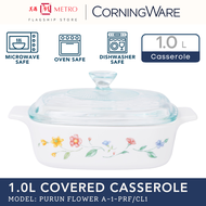 Corningware 1.0L Casserole with Glass Cover | Purun Flower  A-1-PRF/CL1