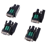 Sgmy DB9 Connector Male Female 9 Pin Plug Wire Sleeve RS232 RS485 Breakout Terminals QDD