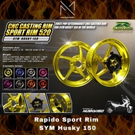 RAPIDO Husky 150 Sport Rim SYM Husky ADV150 CNC Casting Rim 520 Front 300*13 Rear 350*13 1 Set Front