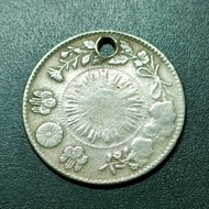 Japanese Meiji 20 Sen Silver Coin 1871