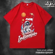Premium unisex children's t-shirts for August Indonesia, ages 2-12 years, August