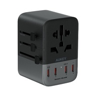 Củ sạc đa năng Aukey PA-TA08A 4C+1A 65W, Xám đen (PA-TA08A-GRA)