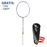 NIMO Raket Badminton SPACEX 100 Purple FREE Tas Grip Wave Pattern