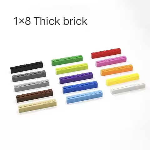 MOC 20 small particle 1x8 building blocks compatible with LEGO 3008 part base high bricks