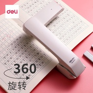 ஐ✐◙Deli stapler pelajar berputar stapler besar dan berat stapler sederhana untuk mesin pengikat jahi