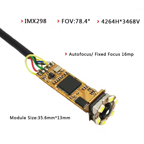 16mp Full Hd Imx298 Endoscoop Camera Usb Module Autofocus Met Led Licht Voor Medische Apparatuur Ins