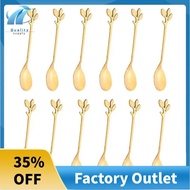 Stainless Steel Cutlery Spoon Leaf Spoon Coffee Spoon Tea Spoon Restaurant Dessert Cutlery Set