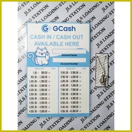 ▼ ❏ ♣ GCASH FEE RATE CUSTOMIZED RATE (LAMINATED/PVC) SIGNAGE